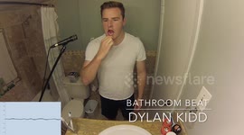 Man creates song with objects he finds in his bathroom
