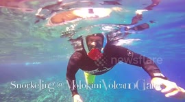 Snorkeling at Molokini Crater Maui Hawaii
