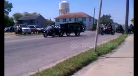 Tribute To a Fallen Rider. Bandido Texas Harley Davidson hearse Corpus Christi SYLB