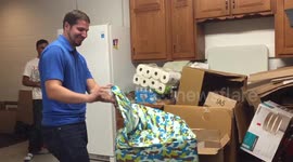 'Unboxing' surprise reunites friends after being separated for eight years