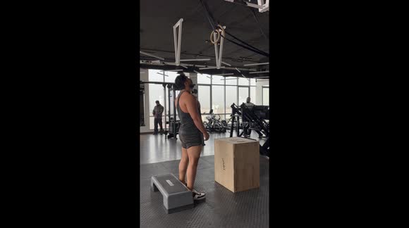 Box Rig Stunts Exclusive- Box jump attempt ends in collapse as training box breaks ...