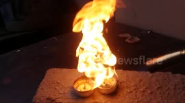 gas torch vs candles make a fire tornado