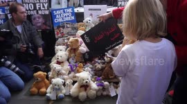 Rally for Aleppo opposite Downing Street, London, UK