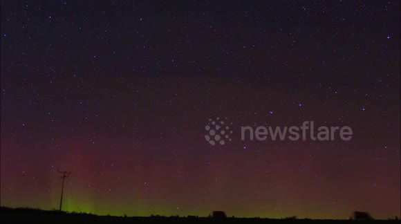 Stunning northern lights and meteors display in Ireland