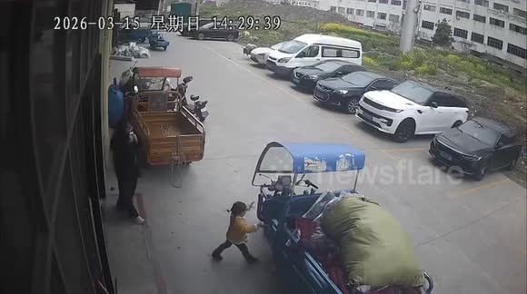 Little girl accidentally crashes cart into parked car causing over £700 ...