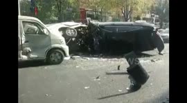 Nine vehicles pile up killing one in China