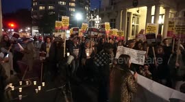 Protesters gather in London against Calais 'Jungle' demolition