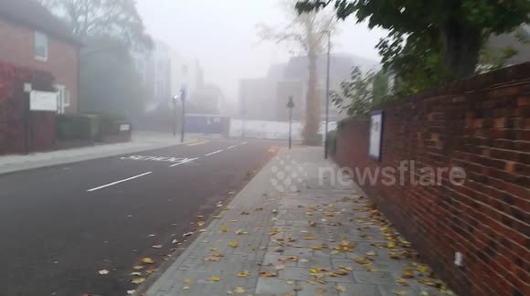 Clouds of fog over chilly London