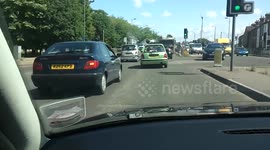 Lorry fallen over in southampton uk