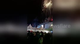 Bristol fireworks launch towards crowd of people