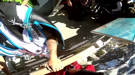 Wingsuit flight Jump from Aiguille du Midi 2016