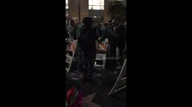 Thirty minutes before Trump declared winner at his star in Hollywood African Americans express views on Trump