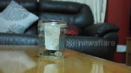Dropping change in to a jar