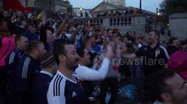 Scotland fans descend on Trafalgar Square,London,UK