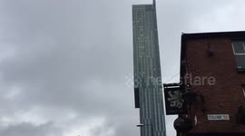 Anti-Fracking protesters march theough Manchster