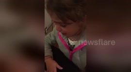 Newsflare Edit - 3 year old kid cries when she hears that Hillary Clinton lost - I don't want Donald Trumpet!