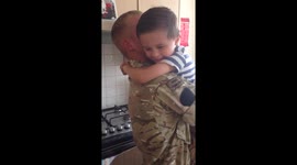 Army dad hides in gift package to surprise his son