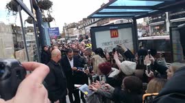 Leonardo DiCaprio arrives at a restaurant in Edinburgh, Scotland