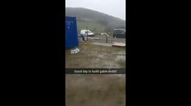 Major storm, possible tornado, hits central Wales, UK