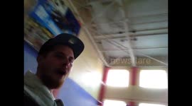 Singing in an empty sports hall