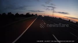 Stunning sunrise time lapse driving up the M6 M74