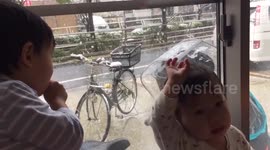 Early snow in Tokyo, Japan