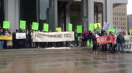 'Stand With Standing Rock' Rally in Philadelphia in Thomas Paine Plaza