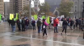 'Stand With Standing Rock' Rally in Philadelphia in Thomas Paine Plaza