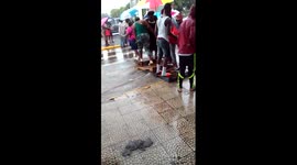 People charged 20 dollars to cross road in Jamaica