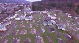 Drone Footage: Storm Frank washes away Ballater Caravan Park. 