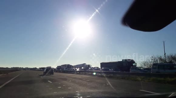 Seven mile tailbacks on the M4 after collision
