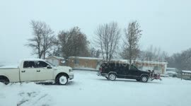 Cars Get Pulled out during snowstorm