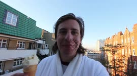 London is so cold at the moment, you can make ice cream outside