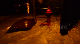 The Eastern Yar busts its banks in Whitwell on the Isle of Wight