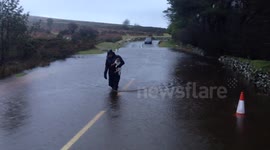 Dartmoor Floods. New Year's Day. Hay Tot