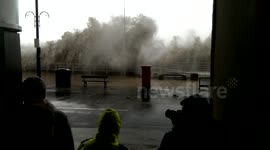 Abertstwyth hugh tide Jan 2014