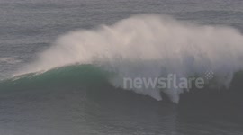 Nazaré big wave slow motion 2