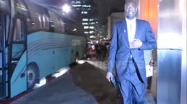 NBA players outside the Heron Tower