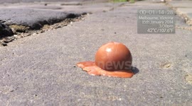 Chocolate Lindt ball melting in Melbourne
