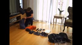 Traveller packs 'everything he owns' into one single backpack for 12 month trip