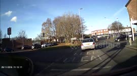 Driving Fail Caught on Dashcam, Mercedes Car Driver Almost Causes Crash in Liverpool Aintree