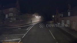 Almost head on with a motorcycle