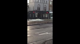 Street in Islington flooded after burst water main