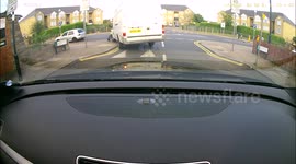 Accident Edmonton. Driver not paying attention nearly running over the lady. 20140714 193012 N