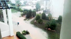 Residencial Duquesa (Sabinillas, Costa del Sol) flooded.