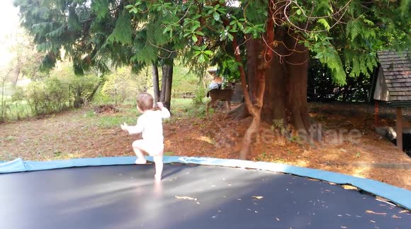 Baby On Trampoline Meets Deer Part 1 Buy Sell Or Upload Video