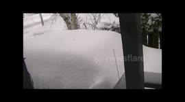 Major snow storm brings Canadian town to a stand still