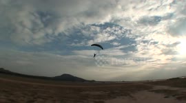 Skydiver hits ground hard!!!