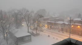 Toronto covered by a thick blanket of snow