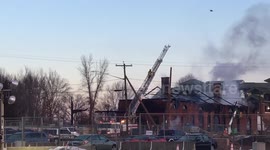 Berlin ct train station in fire